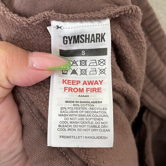 Gymshark Sweatpants Mens Small Brown Crest Joggers Training Workout Athletic Gym - Picture 10 of 12